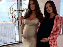PICS: Pregnant Amy Jackson Flaunts Huge Baby Bump At A Friend\'s Baby Shower!