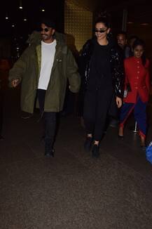 PICS: Ranveer Singh & Deepika Padukone Are All Smiles As They Return Back To Mumbai