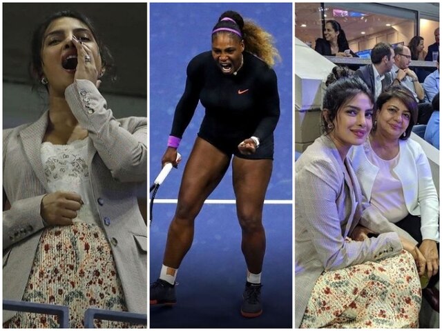 PICS: Priyanka Chopra Along With Mom Madhu Cheers For Serena Williams At US Open Priyanka Chopra Along With Mom Madhu Cheers For Serena Williams At US Open