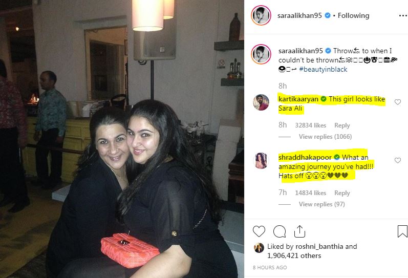 Sara Ali Khan Shares Throwback Pic Taken Before Weight Loss; Leaves Kartik & Shraddha Amazed With Her Transformation!
