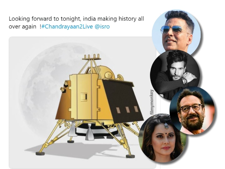 Chandrayaan 2: B'wood-TV celebs Akshay Kumar, Karan Tacker, Shekhar Kapoor, Chef Ranveer Brar, Minissha Lamba cheer for India's moon mission! Chandrayaan 2: 