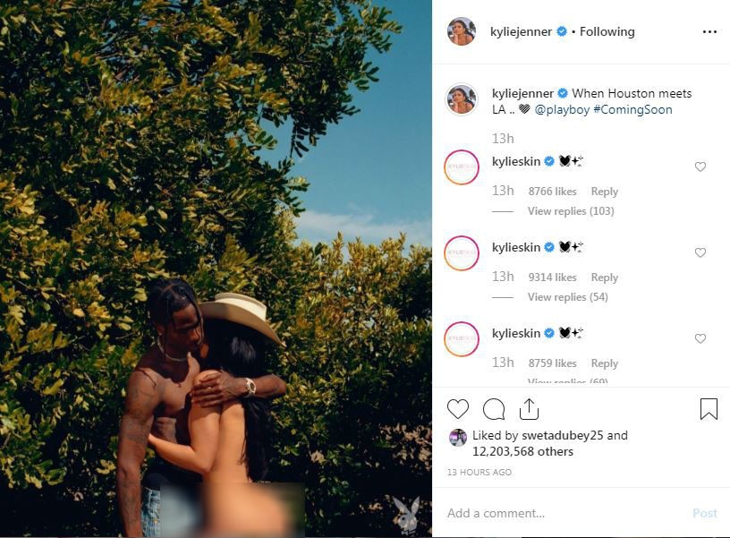 Reality TV Star Kylie Jenner Poses Nude With Boyfriend For Playboy Magazine!
