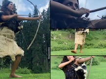 Country Of Blind: Hina Khan Shares New Pics In A Blind Girl Hunter Role Of \'Gosha\' Holding Bow And Arrow From Her Indo-Hollywood Film!