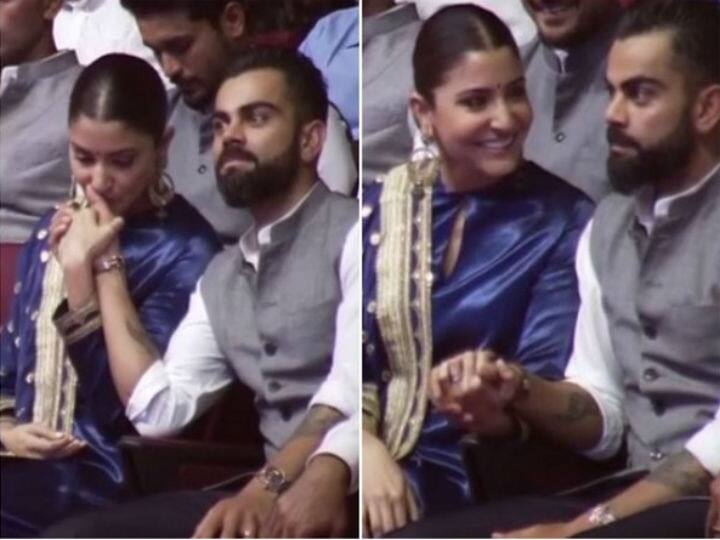 Watch: Anushka Sharma, Virat Kohli Steal Romantic Moments At Delhi Event Leaving Fans Gushing! Watch: Anushka Sharma, Virat Kohli Steal Romantic Moments At Delhi Event Leaving Fans Gushing!