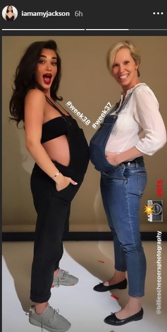 PICS: 38-weeks Pregnant Amy Jackson Flaunts Her Baby Bump; Looks STUNNING In Black