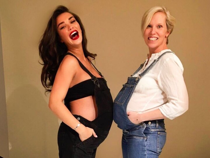 38-weeks Pregnant Amy Jackson Flaunts Her Baby Bump In Black Dungaree, See PICS! PICS: 38-weeks Pregnant Amy Jackson Flaunts Her Baby Bump; Looks STUNNING In Black