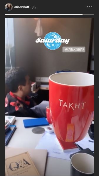 PIC: Alia Bhatt Shares Glimpse Of 'Takht' Talks With Karan Johar