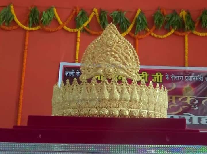 Arvind Singh,a fan of PM Modi offered a gold crown to Lord Hanuman at Sankat Mochan Temple yesterday,ahead of PM's birthday,says,