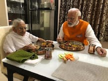 PM Modi Relishes Birthday Lunch With Mother At Her Gandhinagar Residence
