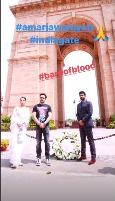 PICS: Emraan Hashmi & His'Bard of Blood' Co-Stars Pay Tribute To Brave-Hearts At Amar Jawan Jyoti, India Gate In New Delhi