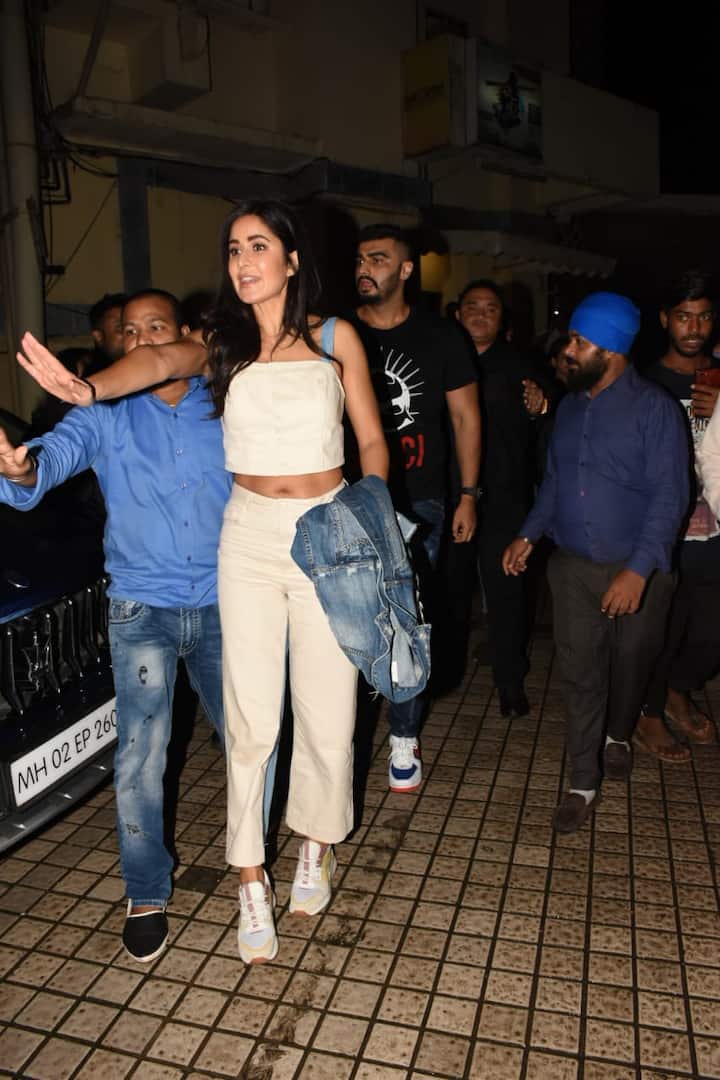 He made sure to escort her to the car and that's about it. 