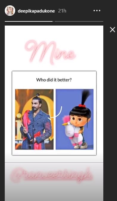 #ROFL: Deepika Padukone Shares Memes Comparing Her Outfit To A Mop & Ranveer Singh's Pony Tail To H'wood Character