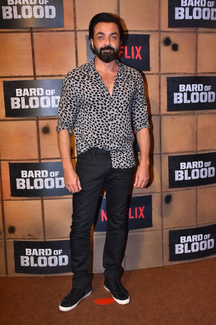 The 'Race 3' actor was seen in printed shirt and black trousers. (All PICS Credit- Manav Manglani)