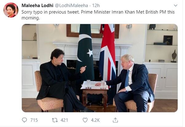 Pakistan’s UN Envoy Maleeha Lodhi Goofs Up Again; Refers To UK PM Boris Johnson As Foreign Minister