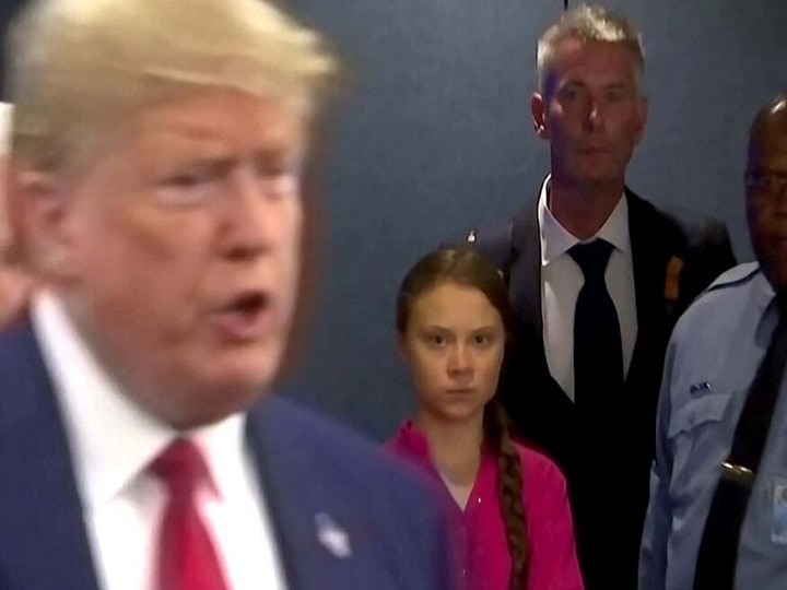 Greta Thunberg Gives ‘Death Stare’ To Donald Trump After Her Fiery Speech At UN; Teenager's Reaction Goes Viral!  WATCH: Greta Thunberg Gives ‘Death Stare’ To Donald Trump After Her Fiery Speech At UN; Teenager's Reaction Goes Viral!