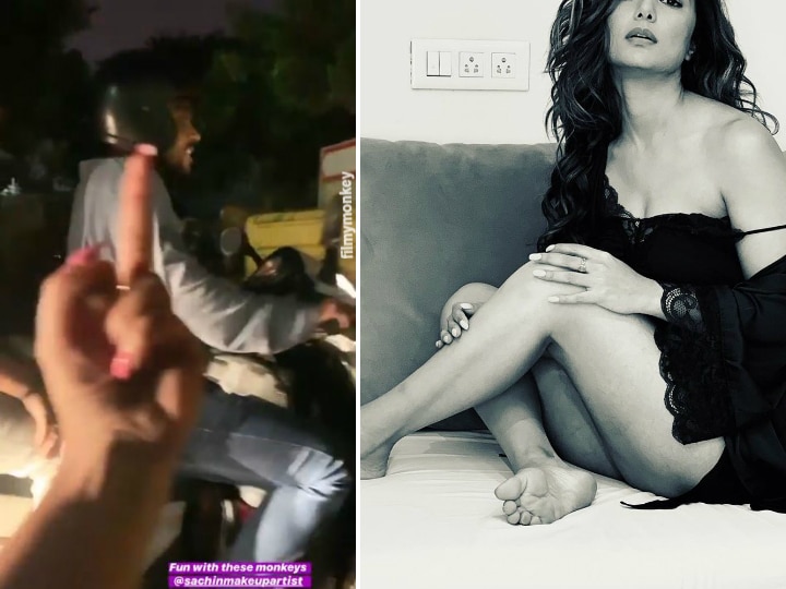 Hina Khan flashes middle finger at her makeup artist and hairstylist on the road when they offered her lift! Here's the whole story... Hina Khan Flashes Middle Finger On The Road When Offered Lift! Here's The Whole Story...!