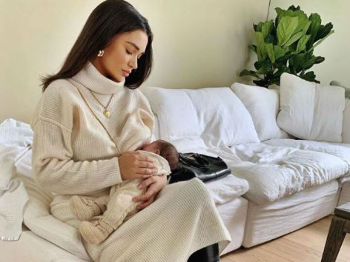 Amy Jackson Shares Breastfeeding PIC Of Newborn Baby Boy Andreas Three Days After Giving Birth Actress Amy Jackson Shares A Sweet Breastfeeding PIC Of Newborn Baby Boy Three Days After Giving Birth