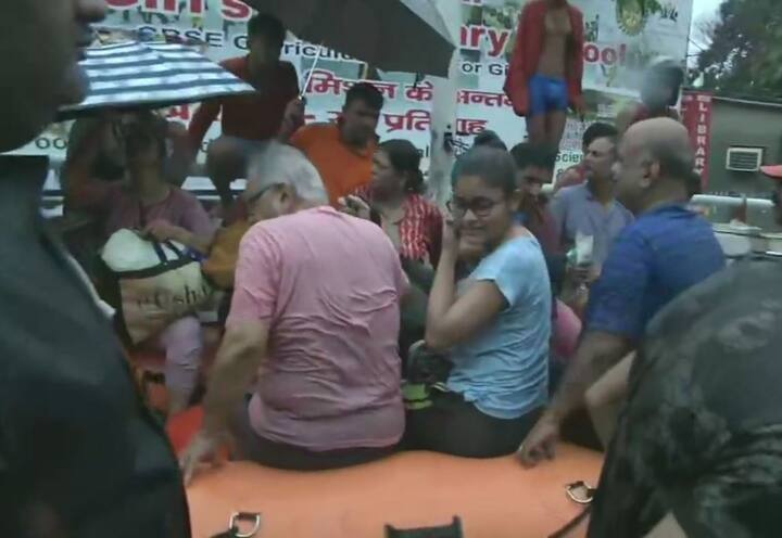 Heavy downpour has crippled life, especially in the state capital where record rains caused heavy water-logging.(ANI Photo)