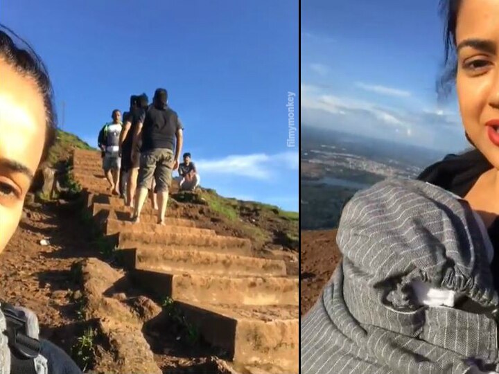 Sameera Reddy attempts climbing tallest peak in Karnataka carrying newborn daughter Nyra Varde, Posts VIDEO! Sameera Reddy attempts Climbing Tallest Peak In Karnataka Carrying Newborn Daughter Nyra Varde, Posts VIDEO!