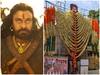 PIC: Fans Garland Cut-Out Of Chiranjeevi As \'Sye Raa Narasimha Reddy\' Releases Today!