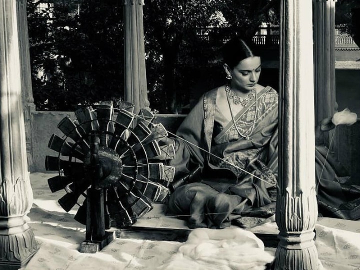 Gandhi Jayanti 2019: Kangana Ranaut Pitches For Revival Of Khadi On Mahatma Gandhi's 150th Birth Anniversary! See Picture! PIC: Kangana Ranaut Pitches For Revival Of Khadi On 'Gandhi Jayanti 2019'!