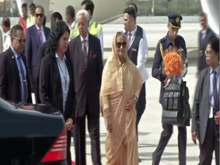 Bangladesh PM Sheikh Hasina Arrives In India On 4-Day Visit Bangladesh PM Sheikh Hasina Arrives In India On 4-Day Visit; To Attend India Economic Summit As Chief Guest