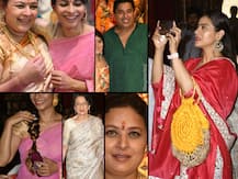 Durga Puja 2019: Kajol With Mom Tanuja, Sister Tanishaa & Cousins Sharbani & Samrat Mukherjee at Durga Puja in Mumbai!