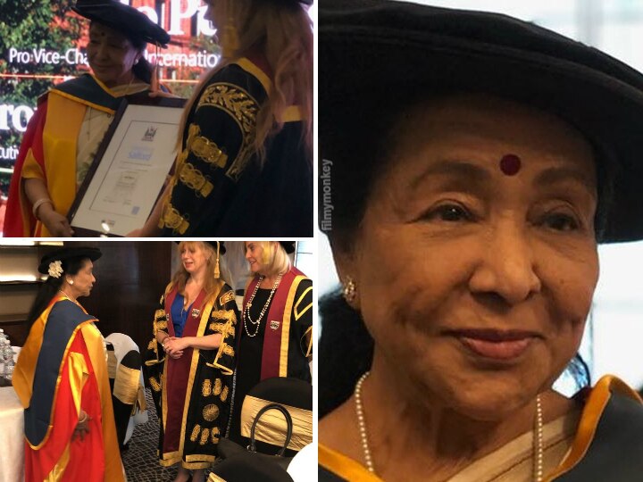 Salford University honours Asha Bhosle with doctorate degree Salford University Honours Asha Bhosle With Doctorate Degree