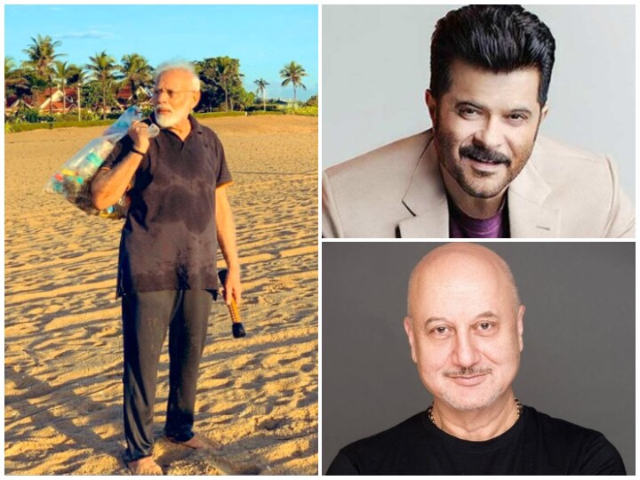 Anil Kapoor, Anupam Kher Hail PM Narendra Modi For Plogging At A Beach In Mamallapuram Anil Kapoor, Anupam Kher Hail PM Narendra Modi For Plogging At A Beach In Mamallapuram