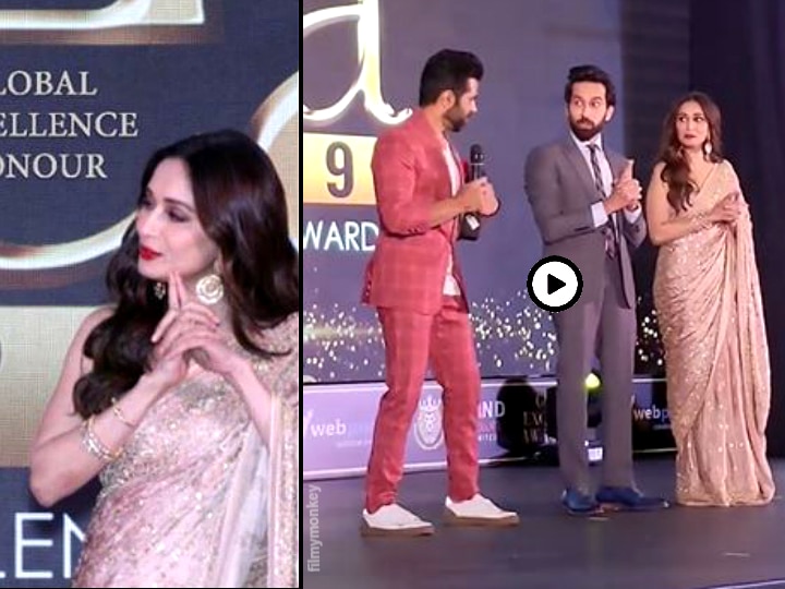'Ishqbaaaz' actor Nakuul Mehta learns the signature step from 'Tu Shayar Hai' from Madhuri Dixit during Global Excellence Awards 2019.. VIDEO INSIDE! 'Ishqbaaaz' Actor Nakuul Mehta Learns The Signature 'Tu Shayar Hai' Signature Step From His Fav Madhuri Dixit, WATCH VIDEO!