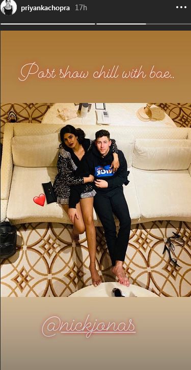 Post Show Chill With Bae': Priyanka Chopra & Nick Jonas Cuddle Up Post Concert (PIC Inside)