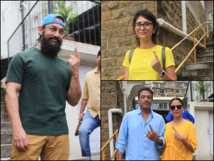 Voting for the Maharashtra Assembly Elections 2019 started on Monday (October 21) at 7am. Polling is expected to conclude at 6pm. Bollywood celebs including Aamir Khan, his wife Kiran Rao, Lara Dutta, her husband Mahesh Bhupathi, and Kunal Kohli stepped out of their homes to cast their vote.