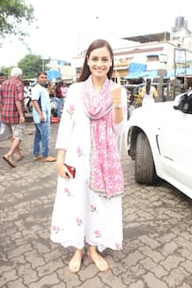 Maharashtra Elections 2019: Madhuri Dixit, Riteish Deshmukh, Genelia D\'Souza, Dia Mirza Cast Vote