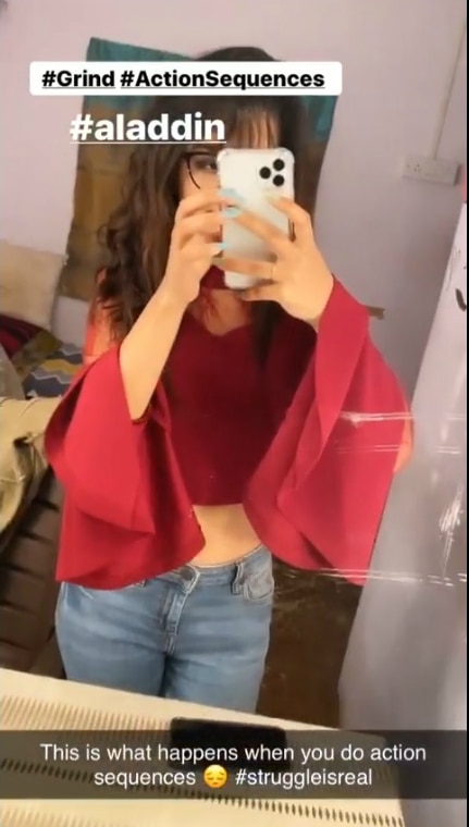 Aladdin' Actress Avneet Kaur Suffers Injury On The Sets During Action Sequence, Shares Bruise Marks On Waist And Back In A Video!