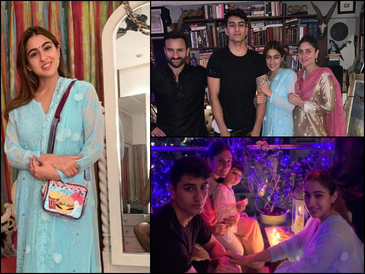 Diwali 2019 Sara Ali Khan Pics With Saif Kareena Taimur Ali