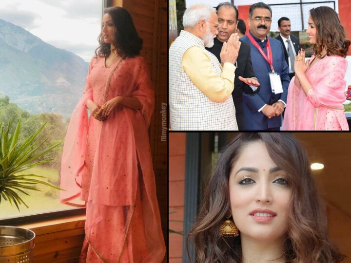 PM Modi receives warm welcome from Yami Gautam at Rising Himachal Global Investors' Meet 2019 PM Modi Receives Warm Welcome From Yami Gautam At Rising Himachal Global Investors' Meet 2019