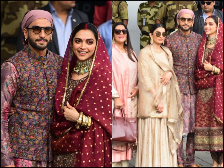 Deepika Padukone & Ranveer Singh Return Back To Mumbai After Visiting ...