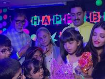 INSIDE PICS: Aishwarya-Abhishek & Amitabh-Jaya Beam With Joy As Aaradhya Cuts Her 8th Birthday Cake!
