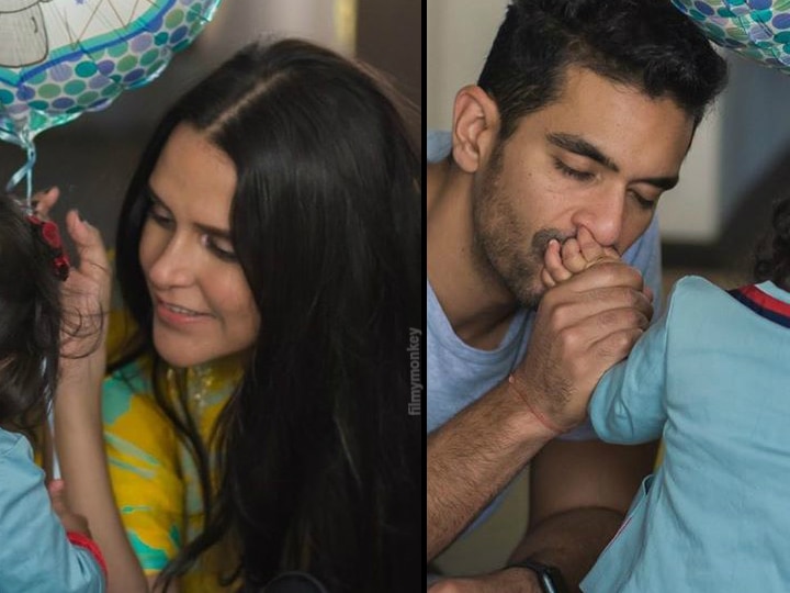 Neha Dhupia & Angad Bedi post adorable pics with Birthday wishes as daughter Mehr Dhupia turns one Neha Dhupia & Angad Bedi's Daughter Mehr Turns 1, Doting Parents Post Adorable Wishes With Beautiful Pics
