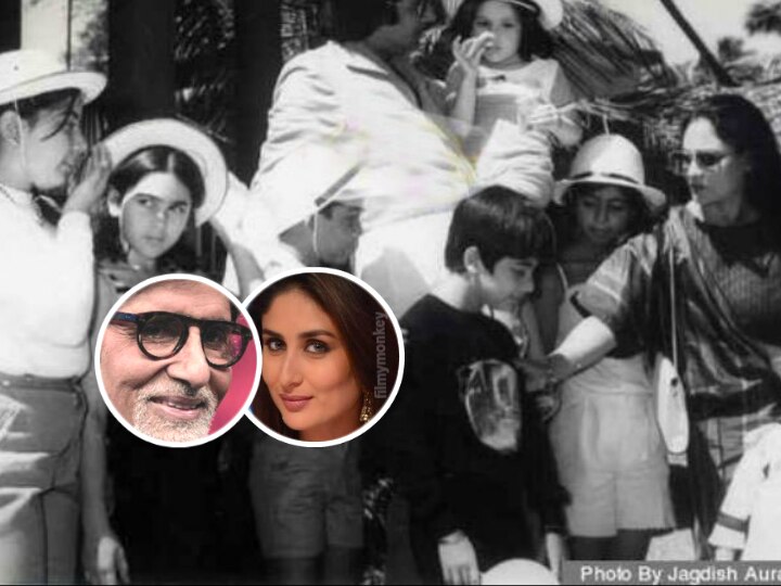 Unseen Throwback: Amitabh Bachchan Holding Little Kareena Kapoor Khan In His Arms during His Film Shoot Decades Ago! Unseen Throwback: Amitabh Bachchan Holding Little Kareena Kapoor Khan In His Arms during His Film Shoot Decades Ago!