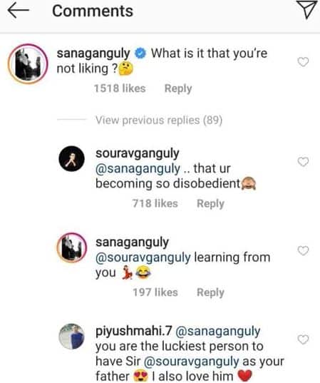 Pic courtesy: Screengrab from Sourav Ganguly's Instagram Post 