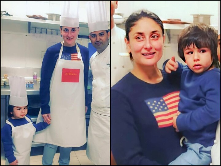 Taimur Ali Khan Dons Chef Hat, Makes Ice-cream For Kareena Kapoor Khan PICS PICS: Taimur Ali Khan Turns Chef, Makes Ice-cream For Mommy Kareena As They Take Cooking Classes