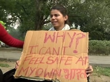 Why I Can't Feel Safe: Delhi Girl Sits On Protest Alone Outside Parliament Over Crime Against Women
