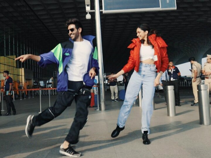 Deepika Padukone, Kartik Aaryan Groove To 'Dheeme Dheeme' At Airport! Watch Video! VIDEO: Deepika Padukone, Kartik Aaryan Groove To 'Dheeme Dheeme' At Airport!