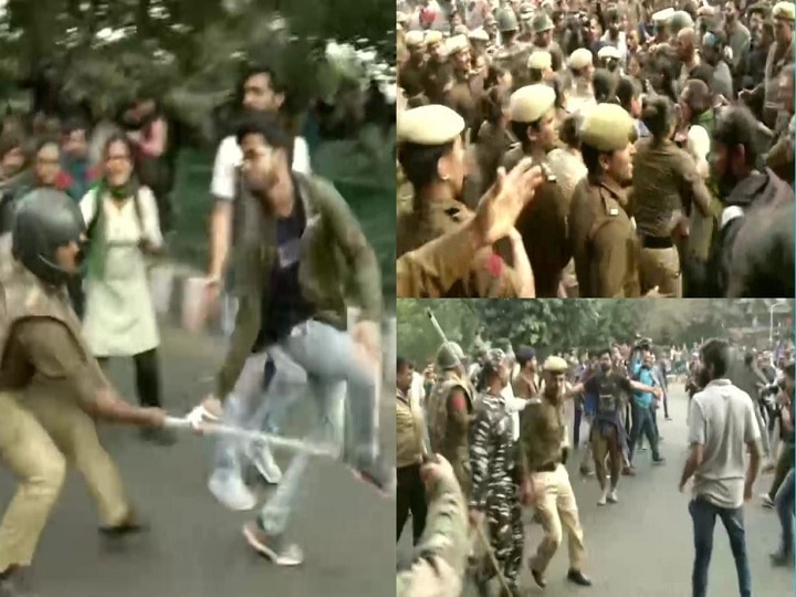 JNU Protest Over Fee Hike: Delhi Police Lathi Charge Protesting Students After Clash JNU Protest Over Fee Hike: Delhi Police Lathi Charge Protesting Students After Clash
