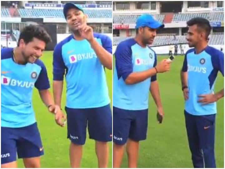 WATCH: Chahal Tells Rohit 'One Batsman He Wouldn't Want To Bowl To' WATCH: Chahal Tells Rohit 'One Batsman He Wouldn't Want To Bowl To'