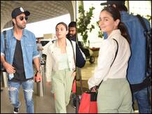 PICS: Lovebirds Ranbir Kapoor & Alia Bhatt SPOTTED Together At Mumbai Airport