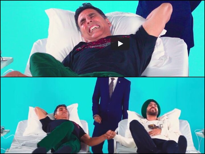 Good Newwz: Akshay Kumar & Diljit Dosanjh undergo labour pain test to promote film Video WATCH: Akshay Kumar & Diljit Dosanjh Undergo Labour Pain Test To Promote 'Good Newwz'