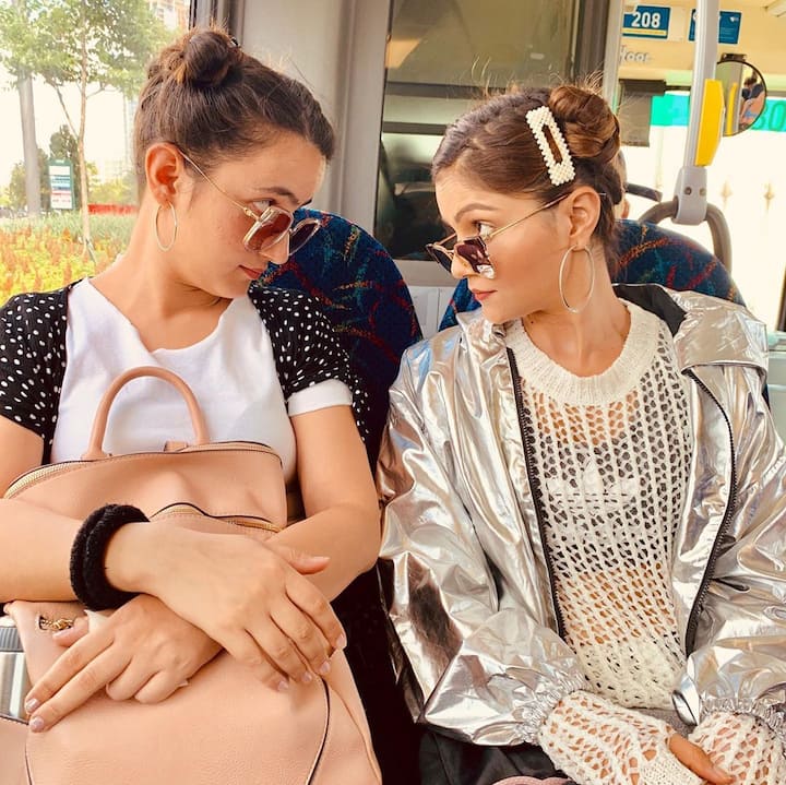 Rubina also shared picture with her sister Rohini Dilaik along with the caption, 
