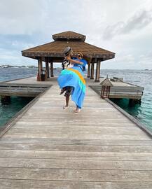 PICS: Hina Khan Flaunts Her Curves In A Floral Bikini While Holidaying With Beau Rocky In Maldives!